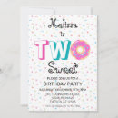 Search for two sweet doughnut birthday invitations 2nd