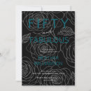 Search for teal 50th birthday invitations Botanical