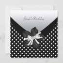 Search for polka dot square wedding invitations Black