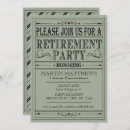 Search for vintage retirement party invitations Typography