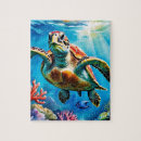 Search for sea turtles puzzles Tropical