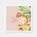 Search for monkey napkins Girl baby shower
