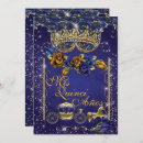 Search for royal blue gold sweet 16 invitations Party