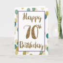 Search for 70th for her birthday cards Seventy