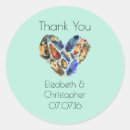 Search for feather wedding stickers Watercolor
