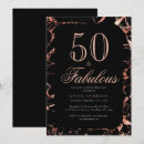 Search for chic 50th birthday invitations Rose gold