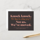 Search for knock postcards Change of address