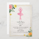 Search for ballerina birthday invitations Watercolor