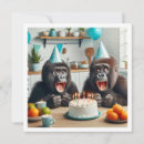 Search for funny gorilla invitations Ape