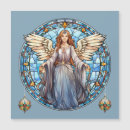 Search for angel in stained glass cards Blue
