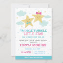 Search for twin stars baby shower invitations Blue