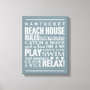 Search for house rules canvas prints Beach