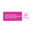 Search for 30 return address labels 30th birthday party