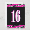 Search for zebra print sweet 16 invitations Pink