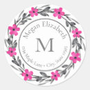 Search for hot pink and black return address labels Modern