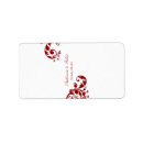 Search for crimson return address labels Red