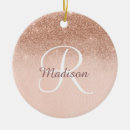 Search for rose gold christmas tree decorations Pretty