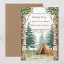 Search for girls camping birthday invitations Calling all happy campers