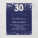 Search for winter 30th birthday invitations Silver