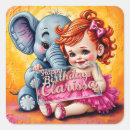 Search for birthday elephant stickers Pink