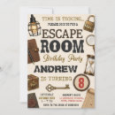 Search for escape room birthday invitations Solve the mystery