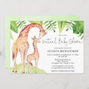 Search for giraffe baby boy shower invitations Cute jungle safari animals