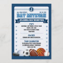 Search for baseball bar bat mitzvah invitations Blue