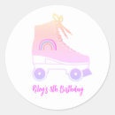Search for roller skating party stickers Pink roller skates