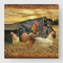 Search for vintage rooster clocks Chicken coop