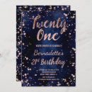 Search for navy blue 21st birthday invitations Typography