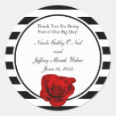 Search for black white stripes wedding stickers Roses