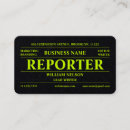 Search for newspaper business cards Journalism