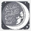 Search for love you to the moon stickers Inspirational