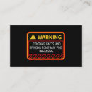 Search for warning business cards Vintage