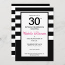 Search for black and white striped invitations Chic