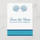 Search for sea shells save the dates Nautical