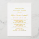 Search for gold foil rehearsal dinner invitations Calligraphy