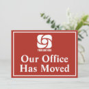 Search for new office invitations Change of address