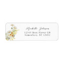 Search for yellow floral return address labels Modern