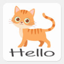 Search for orange tabby cat stickers Cartoon