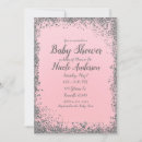 Search for silver glitter baby shower invitations Glam