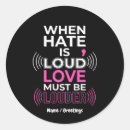 Search for love and hate stickers Equality