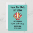 Search for seashells save the dates Coastal