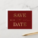 Search for red gold save the dates Simple