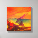 Search for red sunset canvas prints Watercolor