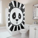 Search for cute panda shower curtains Black and white