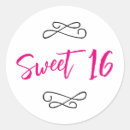 Search for pink sweet 16 stickers Girly