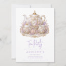 Search for elegant vintage high tea invitations Pink