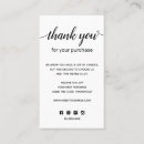 Search for thank you for your purchase business cards Customer appreciation