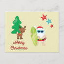 Search for warm weather christmas cards Santa
